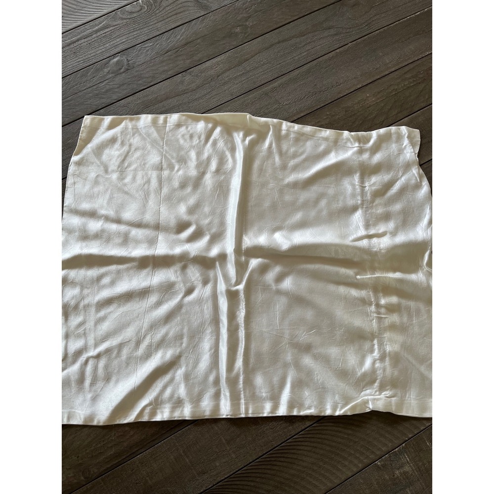 Ivory Satin Pillow Case Off White A-Line